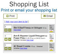 Ingles Ads shopping list