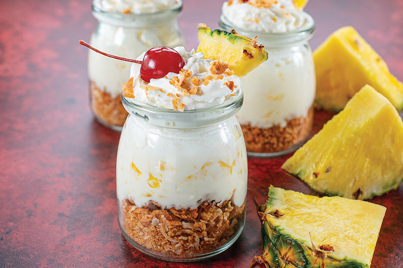 Pi&ntilde;a Colada Cheesecake Mousse