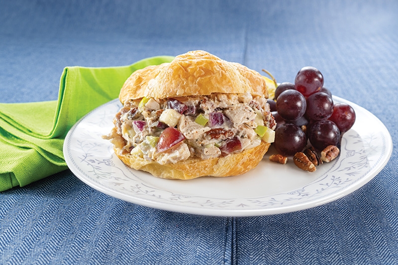 Plate with Waldorf Chicken Salad 