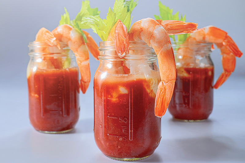 Shrimp Cocktail in Glasses